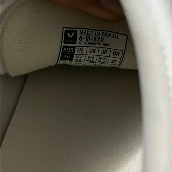 Veja Women's White and Cream Sneakers - Picture 4 of 4